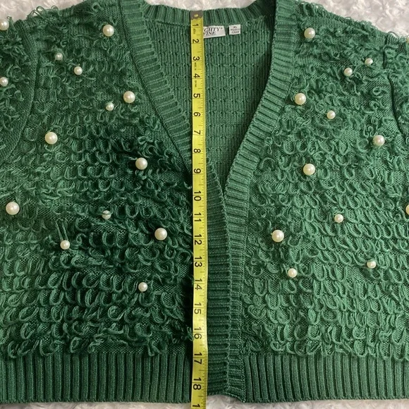 Mighty Fine loop & pearl cardigan-  see measurements for sizing! Gorgeous❤️ - Picture 7 of 10